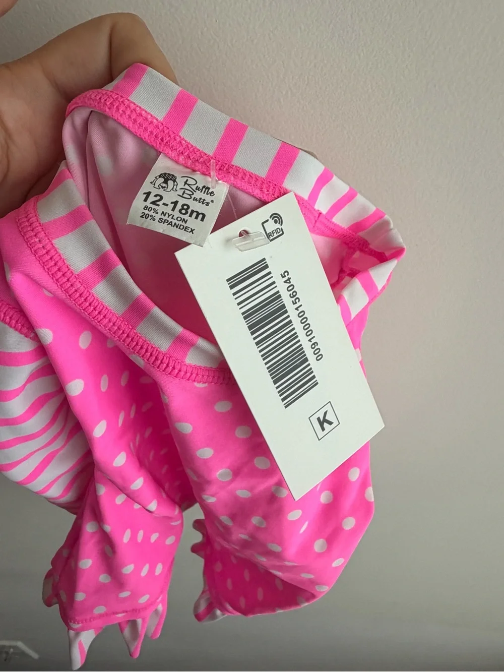 NWT Ruffle butts rash guard size 12-18 months